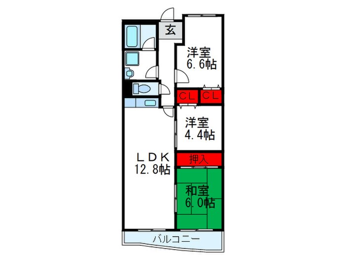 ラフィ－ネ高塚の物件間取画像