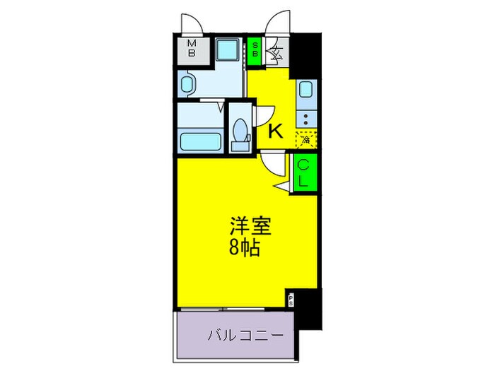 ﾚｼﾞｭｰﾙｱｯｼｭ天王寺舟橋(205)の物件間取画像