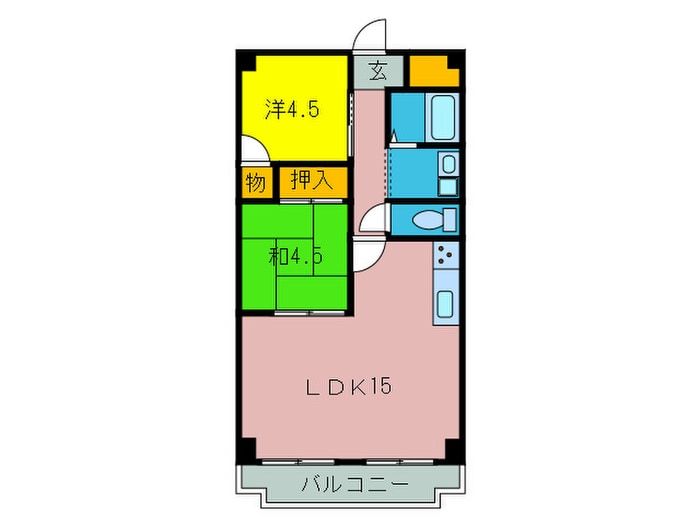 グリ－ンハイツ松原１号棟の物件間取画像