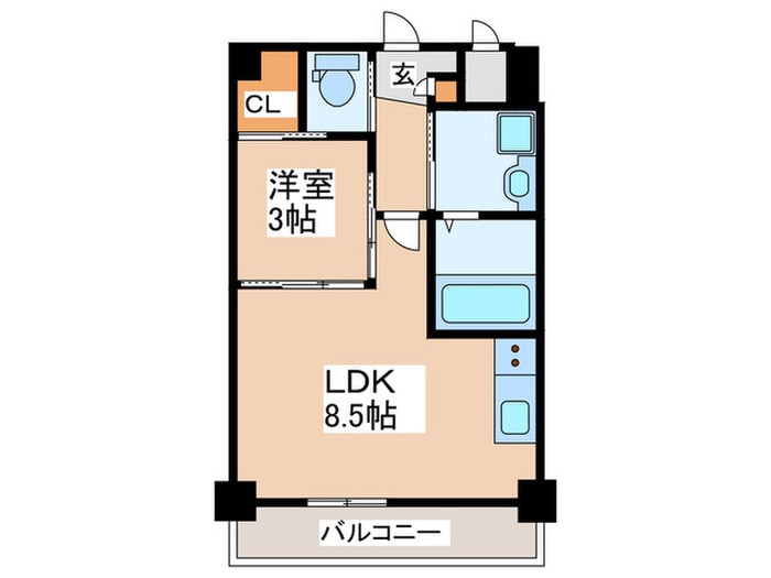 エセリアル清水丘の物件間取画像