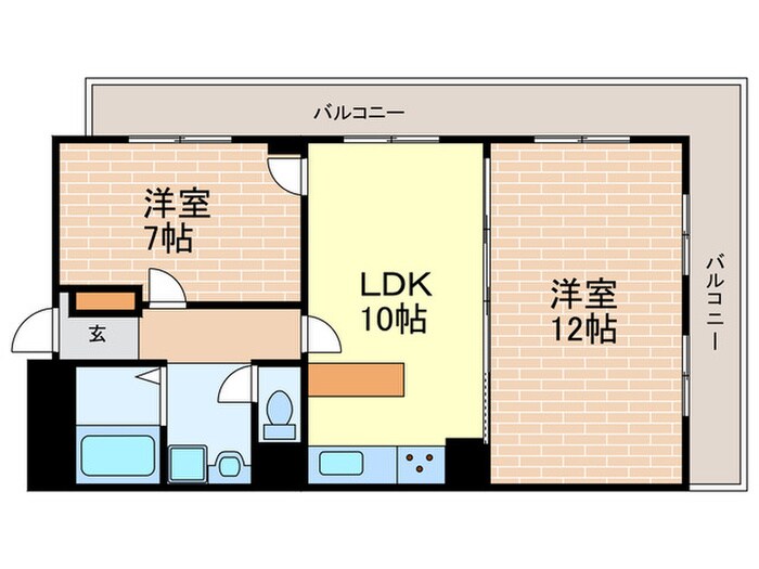 夙川台グリ－ンマンション(513)の物件間取画像