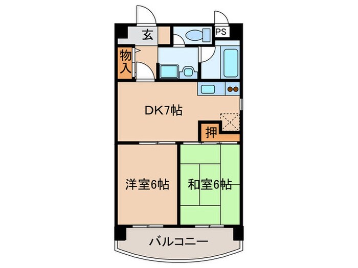 ロールス塚口Ⅲの物件間取画像