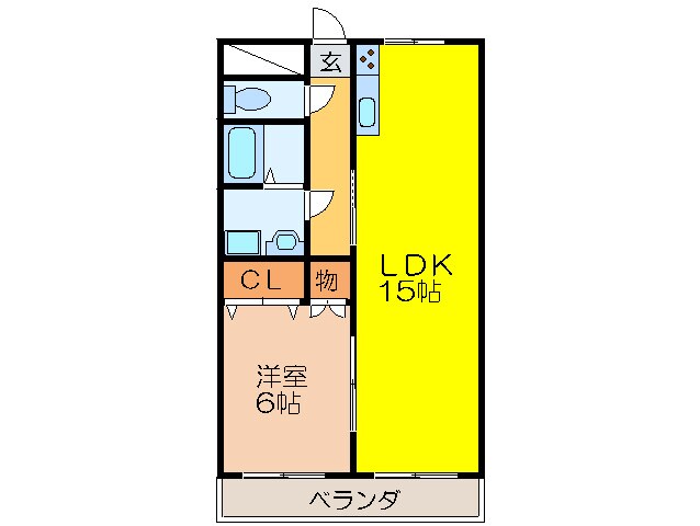 ﾌﾞﾛｯｻﾑ氷室の物件間取画像