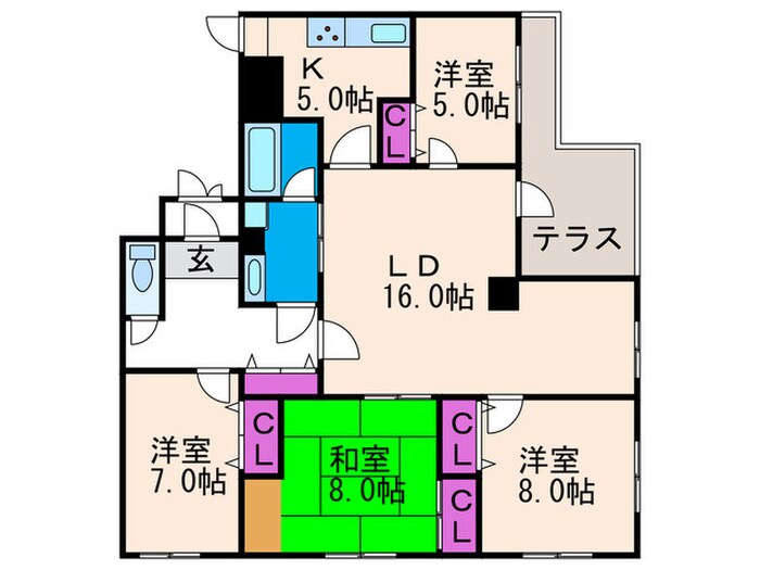 ヒルズコート刀根山の物件間取画像