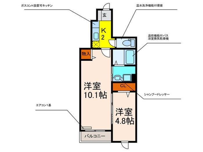 へりていじ桜井Ⅲの物件間取画像