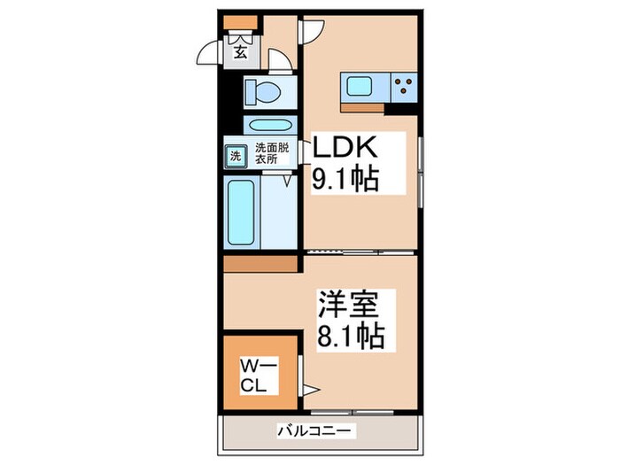 Ｄ－ＲＯＯＭ　ＮＡＮＫＡＩの物件間取画像