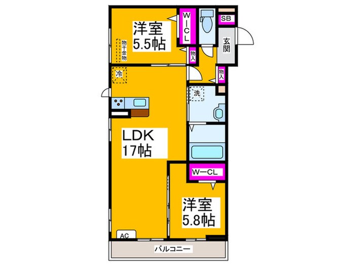 仮）D-room北花田の物件間取画像