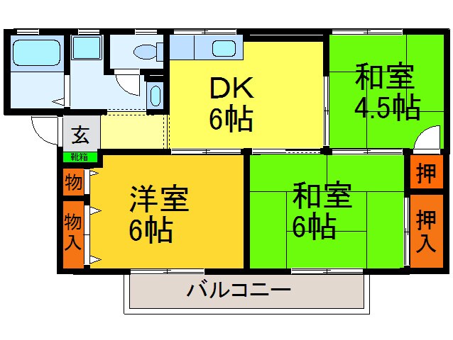 エレガントハイツの物件間取画像