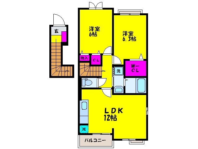 ユニゾンの物件間取画像