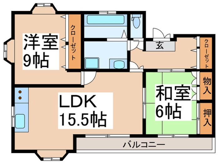 御舟ハイツの物件間取画像