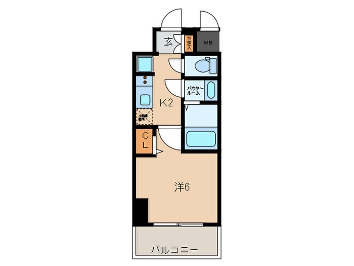 プレサンス神戸元町ﾍﾞﾙｼｵﾝ(1403)の物件間取画像