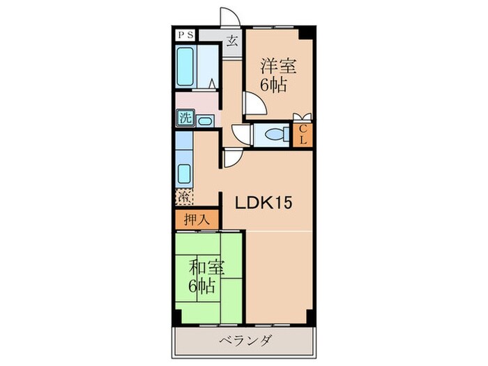 シャルレ8番館の物件間取画像