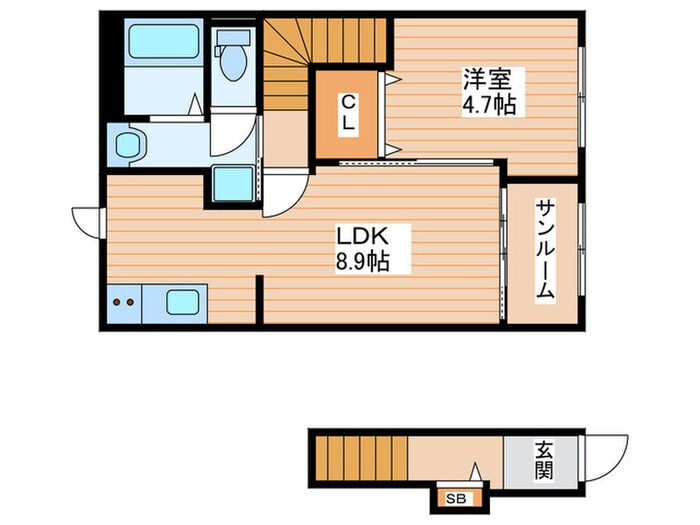 カロテラスの物件間取画像