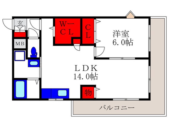 ハイツ東渡辺の物件間取画像
