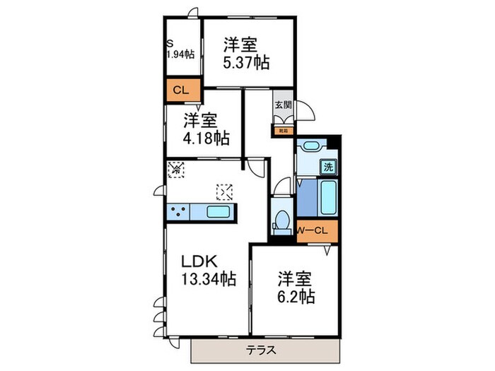 ジラソ－レの物件間取画像
