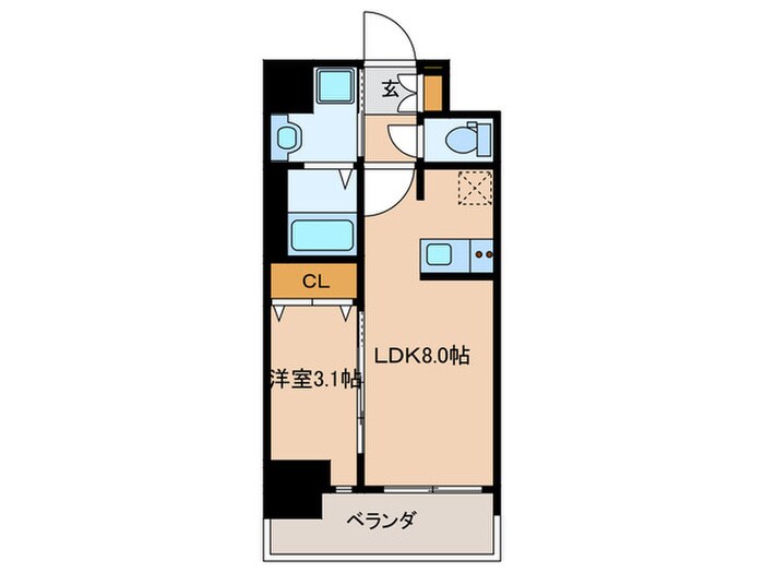 ﾗﾗﾌﾟﾚｲｽ都島プリエ(1001)の物件間取画像