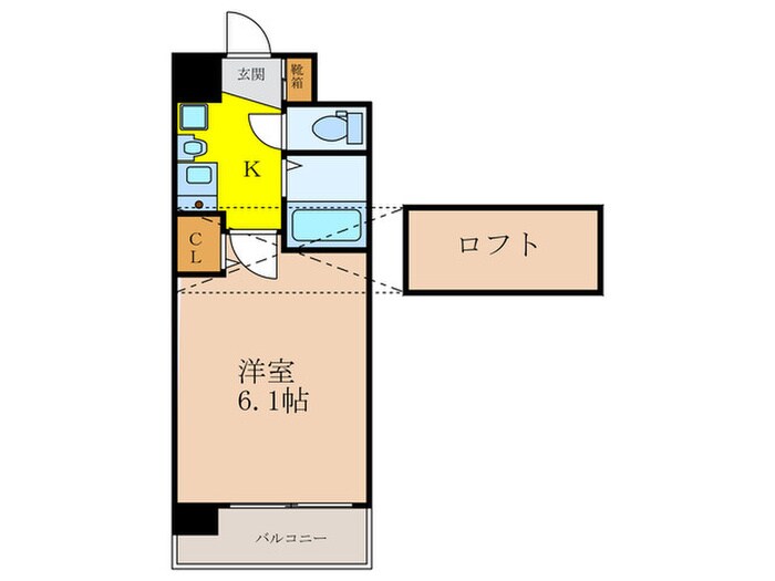 ｴｽﾃﾑｺ-ﾄ新大阪Ⅴｿﾚｯｸｽ(１２０１)の物件間取画像