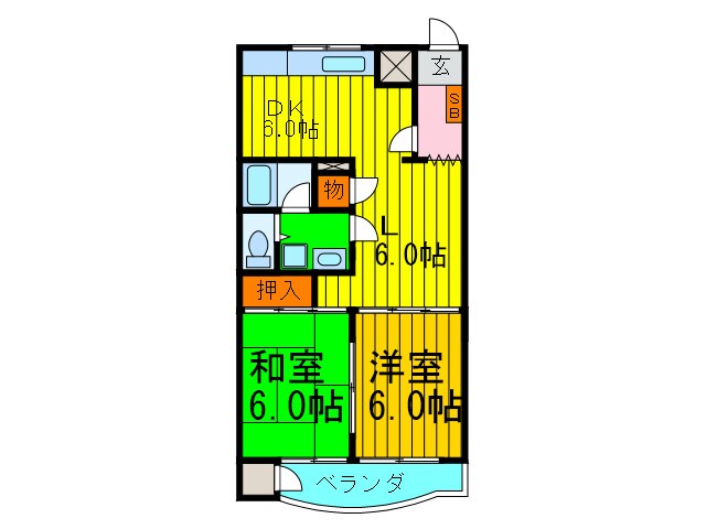 香里ニュ－ハイツ　N03の物件間取画像