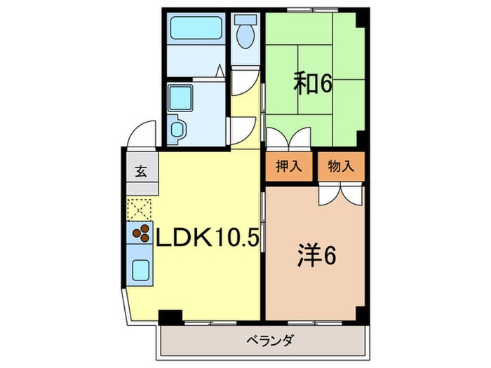 ヴィラ甑岩の物件間取画像