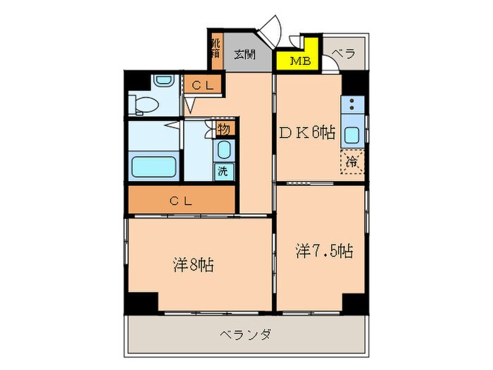 ピュアコート五条の物件間取画像