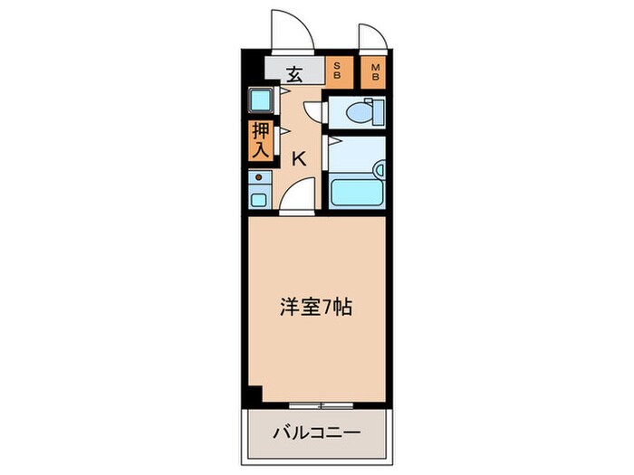 リーガル弁天町(503)の物件間取画像