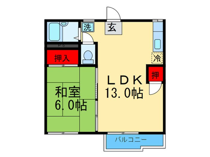 メゾンファミールA棟の物件間取画像