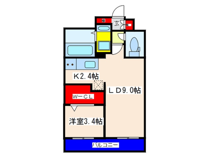 セレニテ谷町calmeの物件間取画像