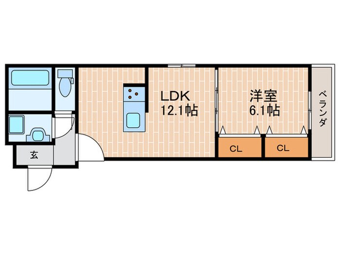 エムライズ材木町の物件間取画像