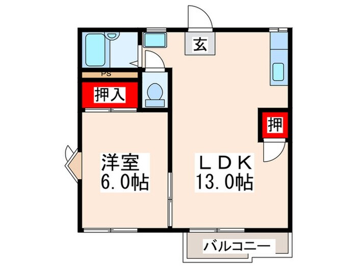 メゾンファミールB棟の物件間取画像