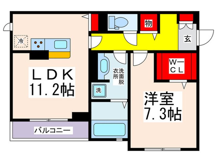 サニープレイスB棟の物件間取画像