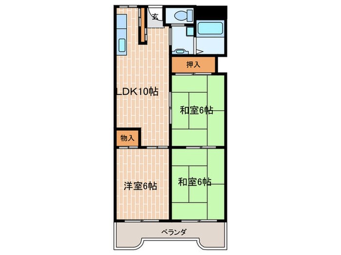 メガロコ－プ平野２号棟(813)の物件間取画像