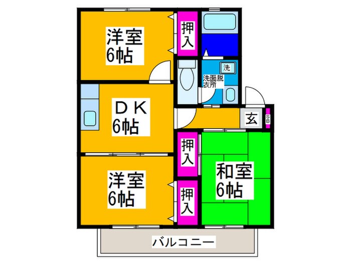 ソシア池尻橋の物件間取画像