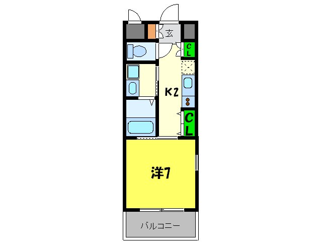 メゾンデノムラ島之内の物件間取画像