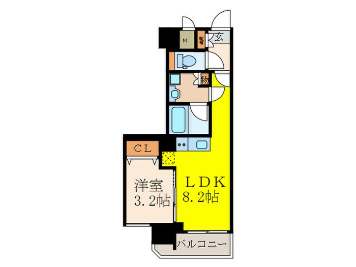 江坂プライマリーワンの物件間取画像