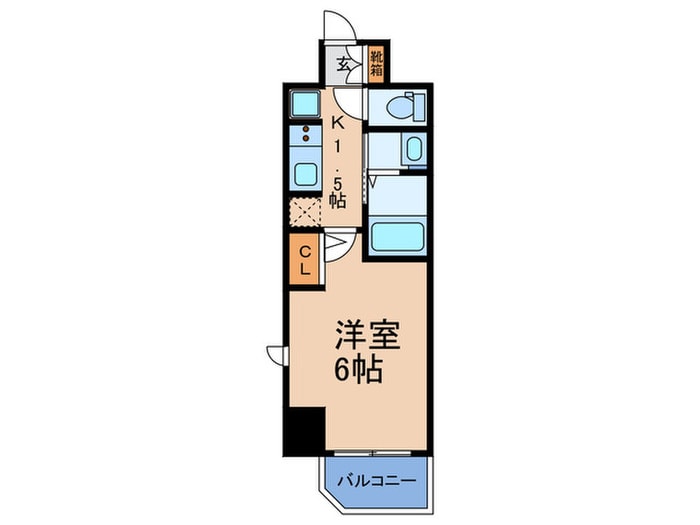 ｴｽﾃﾑｺｰﾄ難波ｻｳｽﾌﾟﾚｲｽⅦﾘｱﾝ(401)の物件間取画像