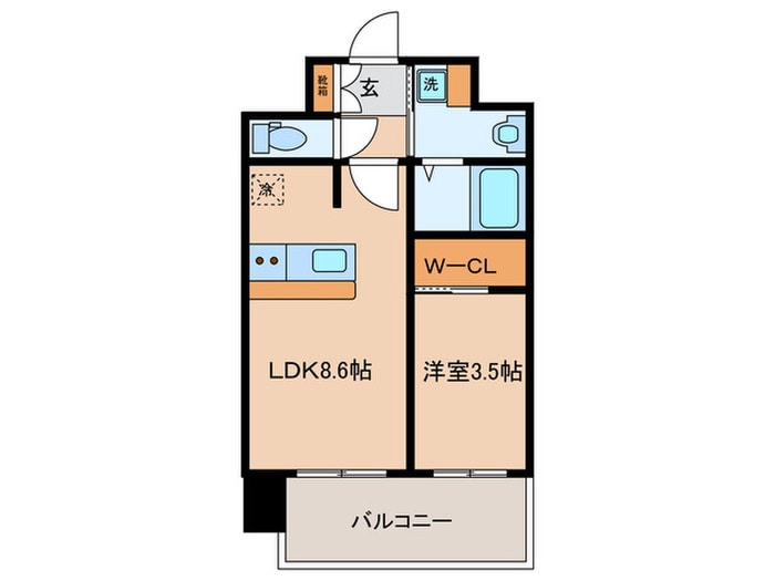 ﾌﾟﾚｻﾝｽTHEKYOTO東福寺EAST(201)の物件間取画像