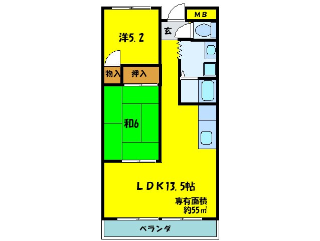 日吉壱番館の物件間取画像