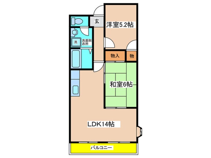 日吉壱番館の物件間取画像