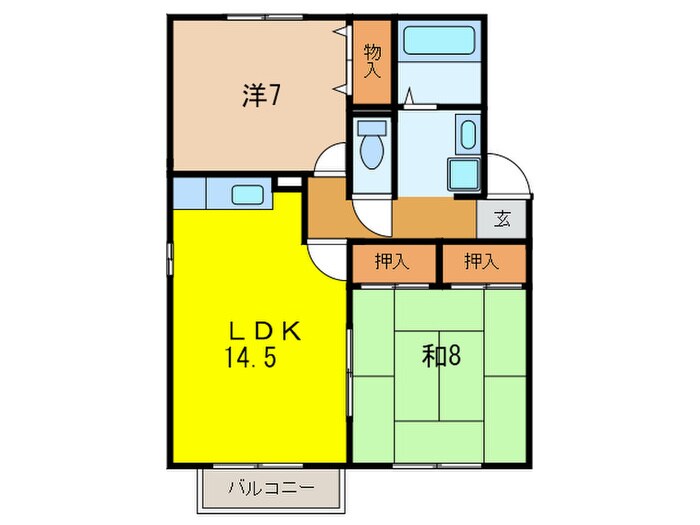 メゾンソレーユＢ棟の物件間取画像