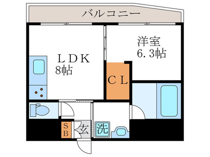 プリオ－レリベルタ桂Ａ棟の物件間取画像