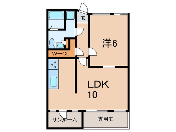 クレセントアパートメントの物件間取画像