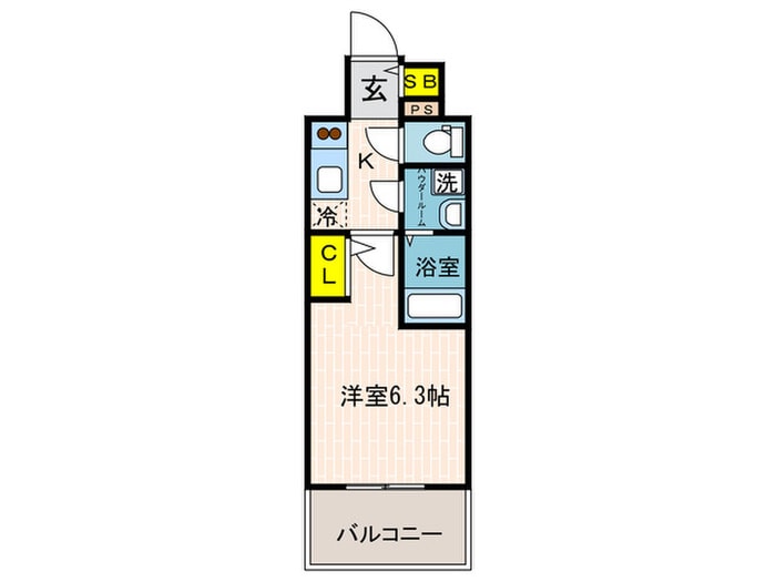 エスリード神戸レジデンス(210)の物件間取画像