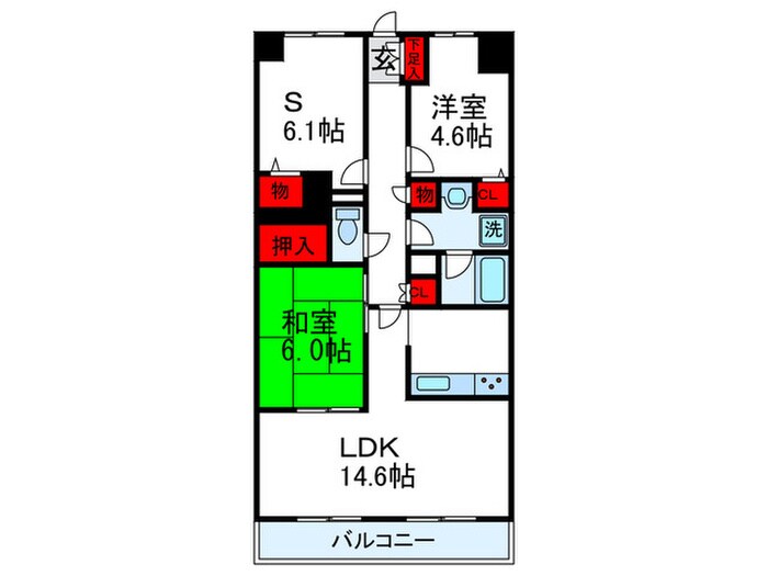 ｳﾞｨﾙﾇｰﾌﾞ緑地公園(604)の物件間取画像