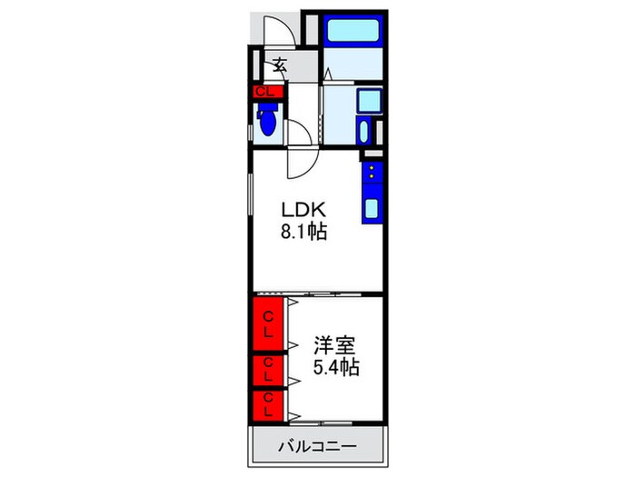 クリエオーレ曽根南町の物件間取画像