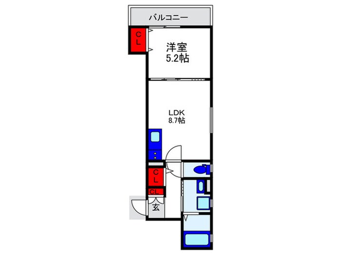 クリエオーレ曽根南町の物件間取画像