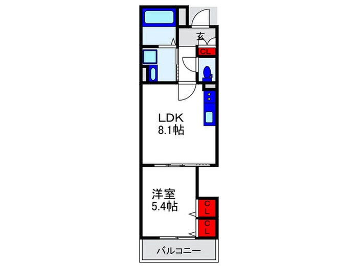 クリエオーレ曽根南町の物件間取画像