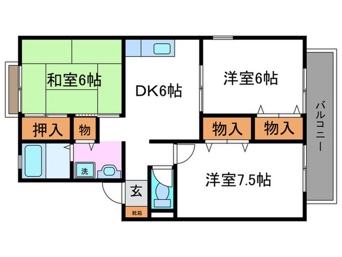 パレス石田の物件間取画像