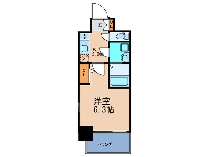 ｴｽﾘｰﾄﾞ福島ｸﾞﾚｲｽ(501)の物件間取画像