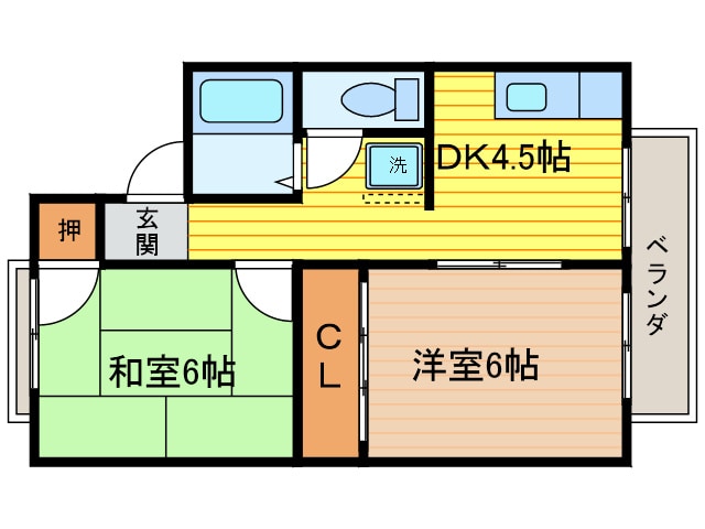 ヴァンベ－ル徳田の物件間取画像