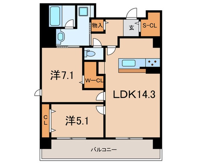 フレンシア西宮北口の物件間取画像